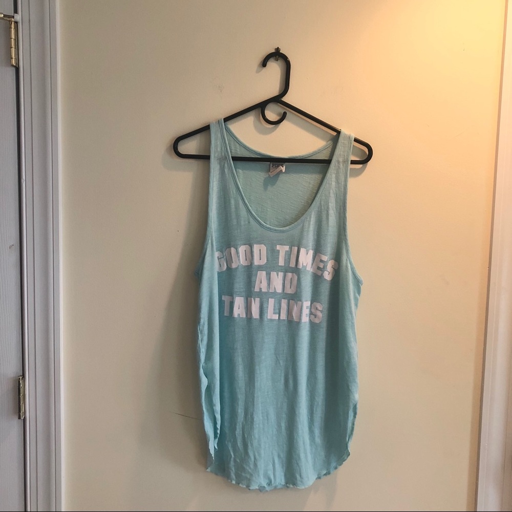 PINK Tank Top “Good Times and Tan Lines”